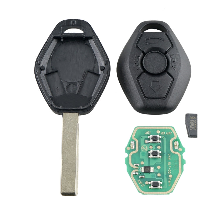 For BMW EWS System Intelligent Remote Control Car Key with Integrated Chip & Battery, Frequency: 433MHz by bashfashion