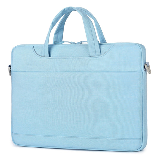 For 13.3-14 inch Laptop Multi-function Laptop Single Shoulder Bag Handbag(Light Blue) by bashfashion