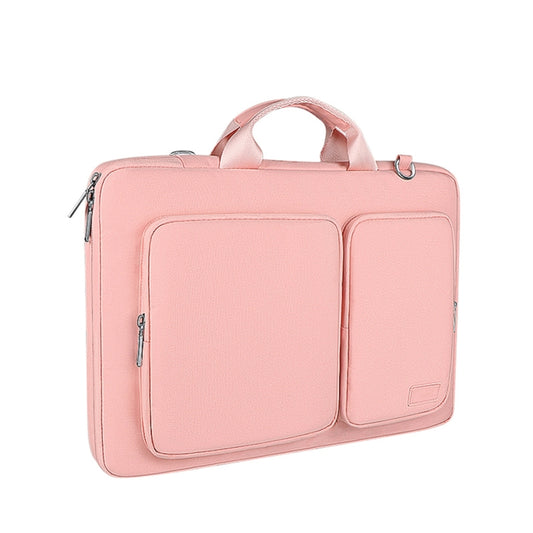 ST11 Polyester Thickened Laptop Bag with Detachable Shoulder Strap, Size:14.1-15.4 inch(Pink) by bashfashion