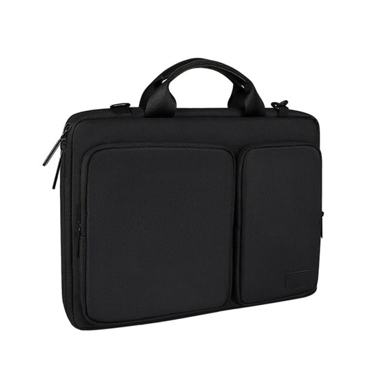 ST11 Polyester Thickened Laptop Bag with Detachable Shoulder Strap, Size:15.6 inch(Black) by bashfashion