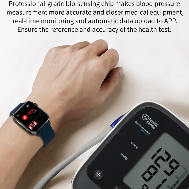 F100 1.7 inch HD Square Screen TPU Strap Smart Watch Supports Body Temperature Monitoring/Blood Oxygen Monitoring(Red) by bashfashion