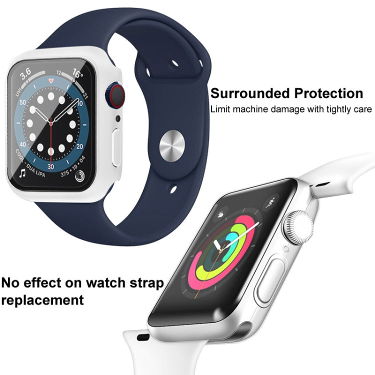 For Apple Watch Series 9 / 8 / 7 45mm imak PC Frame Case with Tempered Glass Film(Black) by imak
