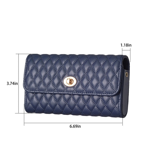 Crossbody PU Horizontal BFB02 Shoulder Bag(Dark Blue) by bashfashion