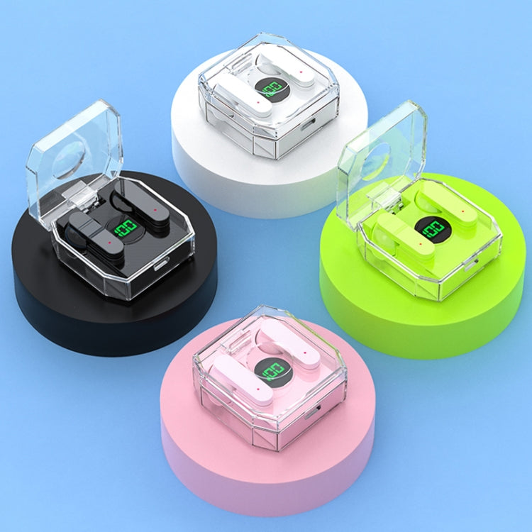 K30 Transparent Capsule Digital Display Touch Control Bluetooth Earphones(Green) by bashfashion