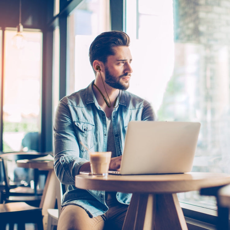 BH-I37 Bluetooth 5.0 Wire-controlled Bluetooth Earphone Built-in High-fidelity Microphone, Support Call (Red) by bashfashion