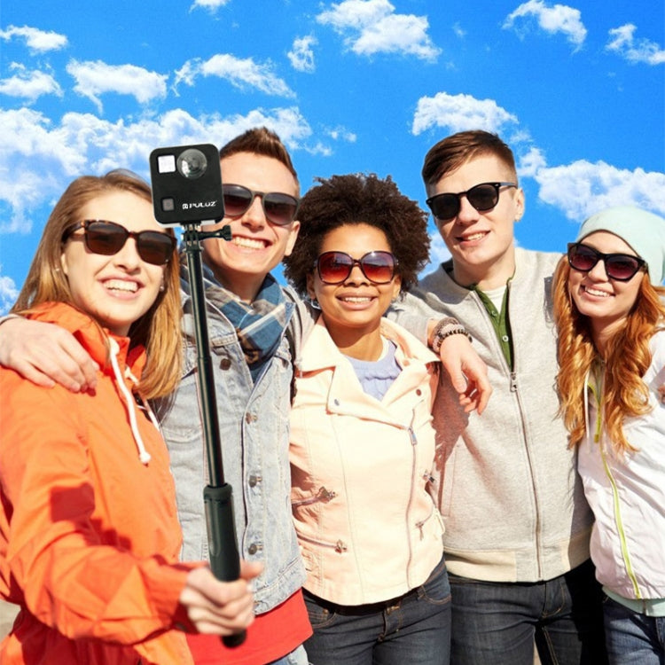 PULUZ for GoPro Fusion Housing Shell CNC Aluminum Alloy Protective Cage with Basic Mount & Lens Caps(Black) by PULUZ