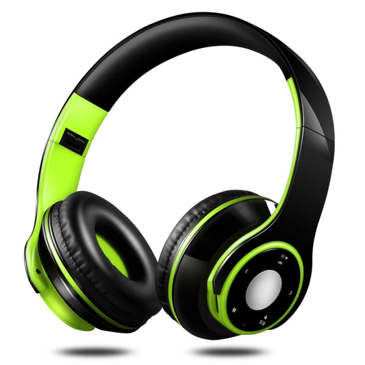 SG-8 Bluetooth 4.0 + EDR Headphones Wireless Over-ear TF Card FM Radio Stereo Music Headset with Mic (Green) by bashfashion
