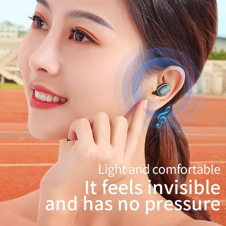C1 Bluetooth 5.0 TWS Polygonal Touch Digital Display True Wireless Bluetooth Earphone with Charging Box(Blue) by bashfashion