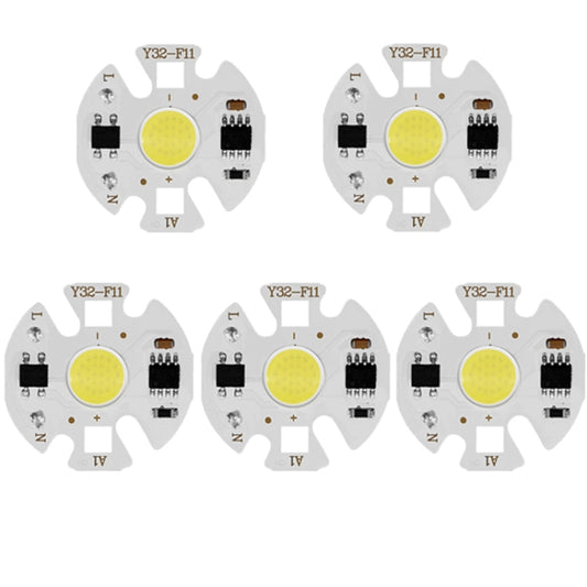 5 PCS COB LED Light Chip AC 220V LED Bulb Light Intelligent IC Driver Bulb Light DIY Spotlight Downlight Chip Outdoor Flood Light(3W(warm white)) by bashfashion