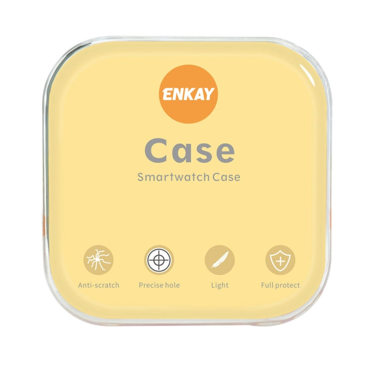 For Apple Watch Ultra 3 / 2 / 1 49mm ENKAY 2 in 1 PC Case + Full Coverage 9H Tempered Glass Film(Orange) by ENKAY