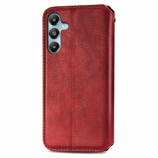 For Samsung Galaxy M14 4G Cubic Grid Pressed Magnetic Leather Phone Case(Red) by bashfashion