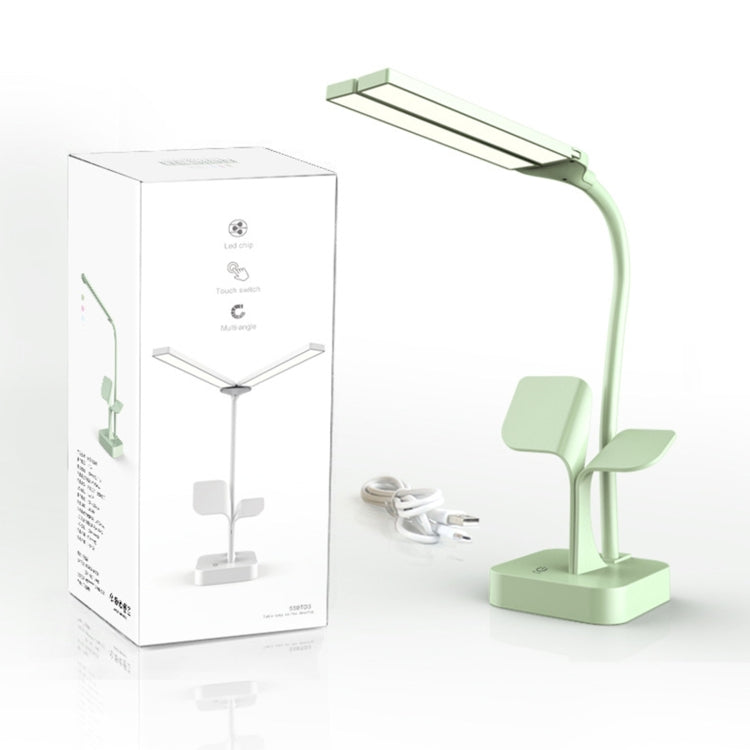 550TD3 Rechargeable USB Double Head Folding Table Lamp(White) by bashfashion