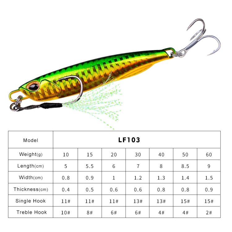 3 PCS PROBEROS LF103 Simulation Metal Sea Fishing Bait, Specification: 30g(A With Hook) by PROBEROS