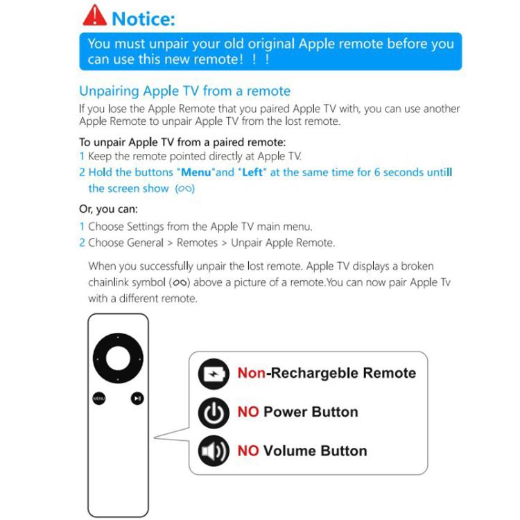 MC377LL/A TV Remote Control Suitable For Apple TV 1/2/3(Silver Gray) by bashfashion