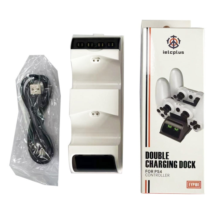 For PS4 Slim / Pro Gamepad Docking Charger Controller Dual Charger With Display Lights(Black) by bashfashion