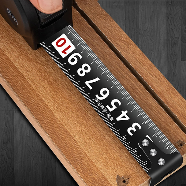 DONG GSHENG High Precision Home Use Steel Utility Scale Thickened Measuring Tape, Model: Black Shell White Frosted 5m x 25mm by DONG GSHENG