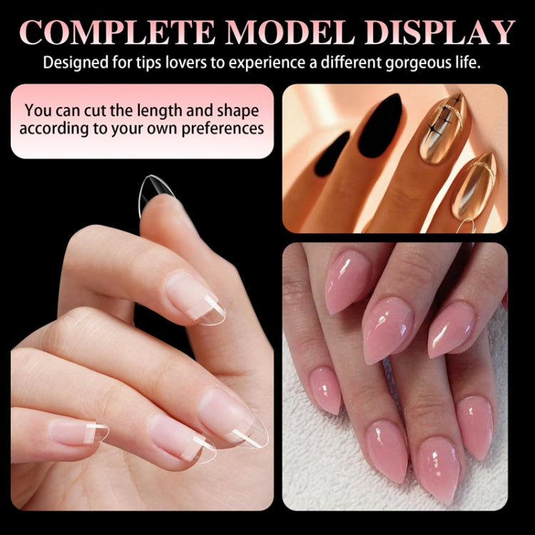 600pcs /Box Ultra Short False Nail Tips Extension Clear No Scratch Traceless Frosted Manicure Salon, Style: Shape 03 by bashfashion