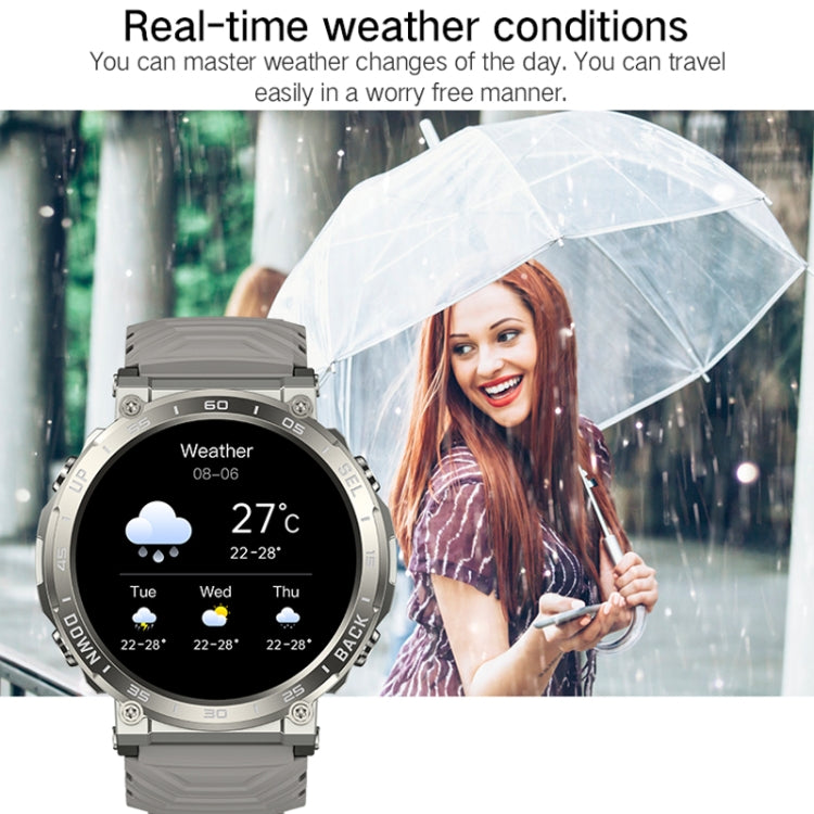 Bluetooth Talk Outdoor Pedometer Exercise Heart Rate Sleep Monitoring Smart Watch(Black) by bashfashion