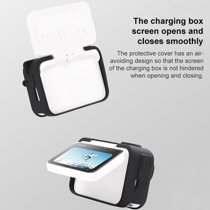 For Insta360 GO 3 Camera Body Charging Case Silicone Case with Lens Cap & Strap (Black) by bashfashion