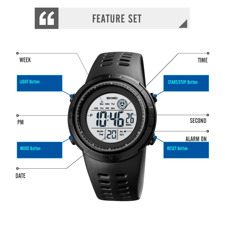 SKMEI 1773 Triplicate Round LED Dual Time Digital Display Colorful Backlight Electronic Watch(Gold White) by SKMEI