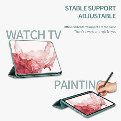 For Samsung Galaxy Tab S8+ / X800 3-folding Honeycomb TPU Smart Leather Tablet Case(Gold) by bashfashion