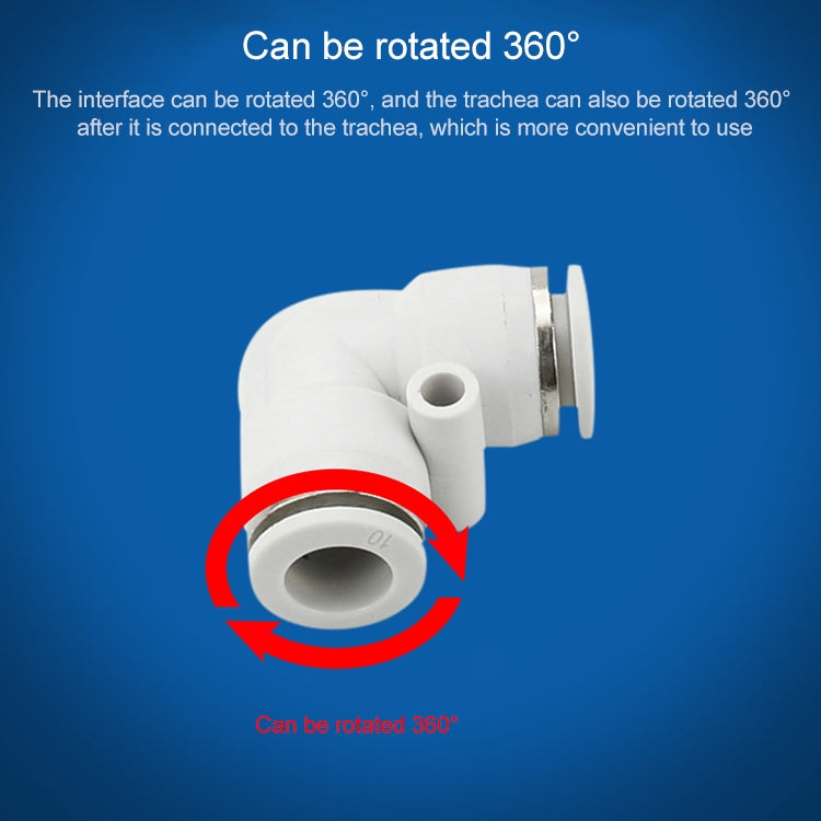 PV-12 LAIZE 10pcs PV Elbow Pneumatic Quick Fitting Connector by LAIZE