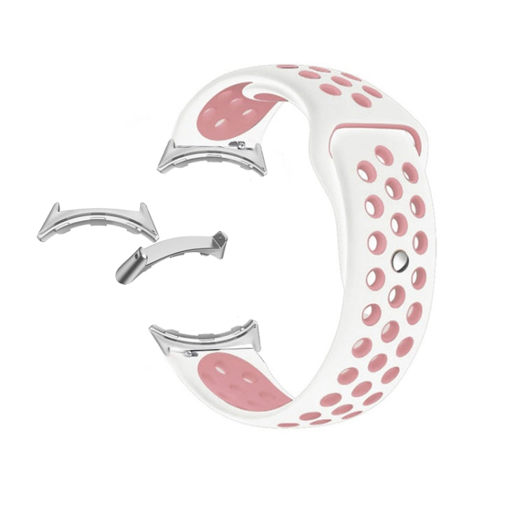 For Google Pixel Watch Two-color Reverse Buckle Silicone Watch Band(Khaki Black) by bashfashion