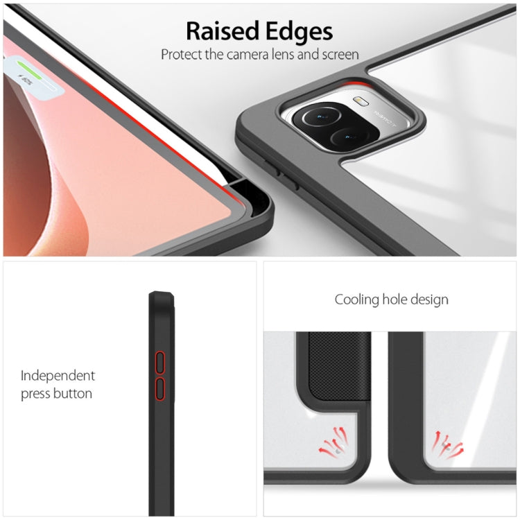 For Xiaomi Pad 6 / 6 Pro DUX DUCIS TOBY Series Antiskid Leather Tablet Case with Sleep / Wake-up Function(Blue) by DUX DUCIS