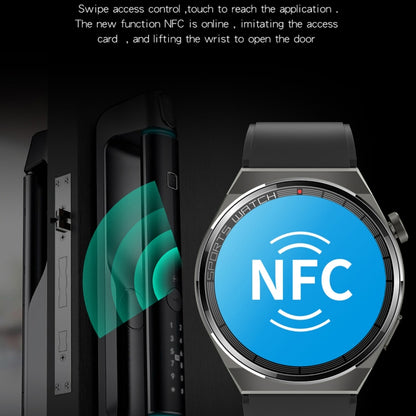 KT62 1.36 inch TFT Round Screen Smart Watch Supports Bluetooth Call/Blood Oxygen Monitoring, Strap:Leather Strap(Black) by bashfashion