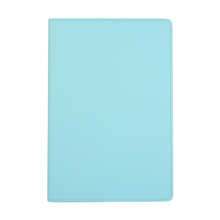 For Samsung Galaxy Tab S10 FE / S9 FE / S9 Litchi Texture 360 Degrees Rotation Holder Leather Tablet Case(Sky Blue) by bashfashion