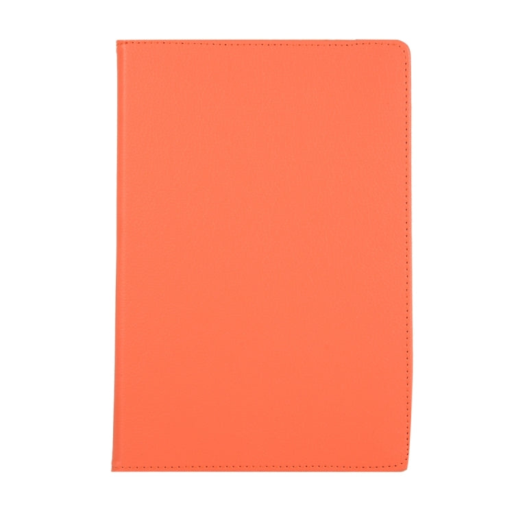 For Samsung Galaxy Tab S9 Ultra Litchi Texture 360 Degrees Rotation Holder Leather Tablet Case(Orange) by bashfashion
