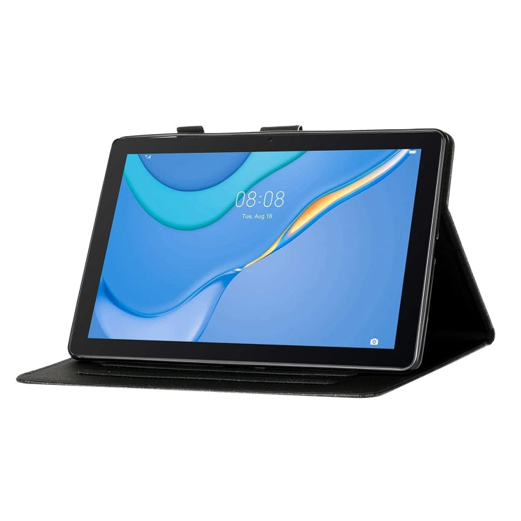 For Samsung Galaxy Tab A11 / A9 Glitter Powder Smart PU Tablet Case with Sleep / Wake-up Function(Rose Gold) by bashfashion