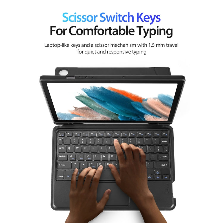 For Samsung Galaxy Tab A8 2021 10.5 DUX DUCIS DK Floating Magnetic Keyboard Leather Tablet Case with Holder(Black) by DUX DUCIS