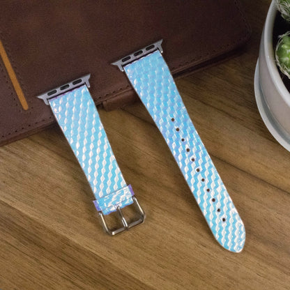 For Apple Watch 5 & 4 40mm / 3 & 2 & 1 38mm Discolor Glitter Fish Scale Texture Watch Band(Rhombic) by bashfashion