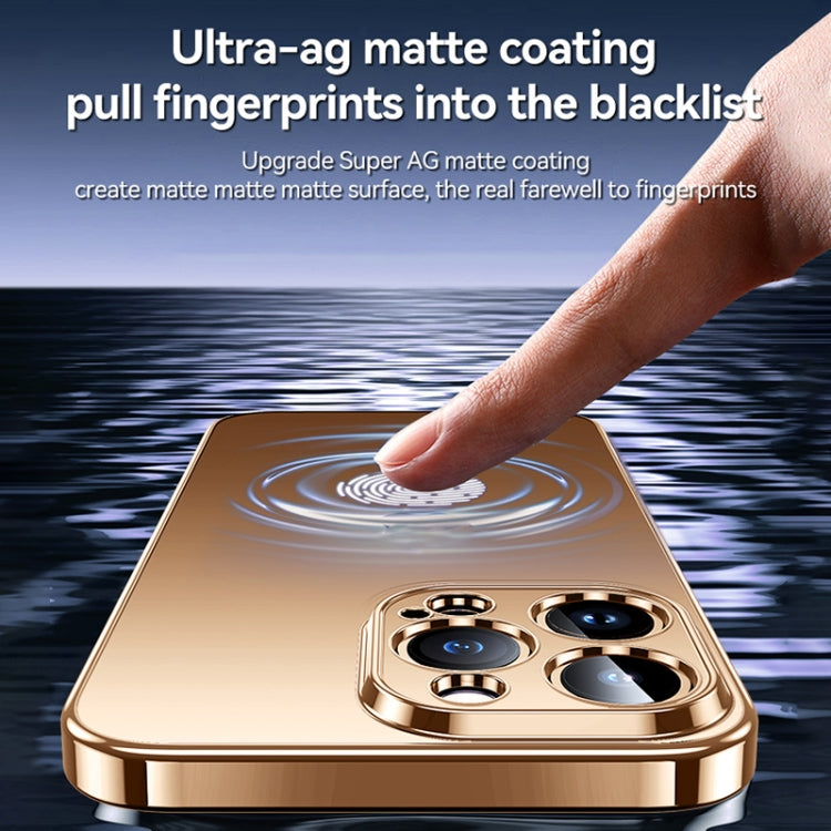 For iPhone 16 SULADA Natural Color Series Electroplating Frosted TPU Phone Case(Gold) by SULADA