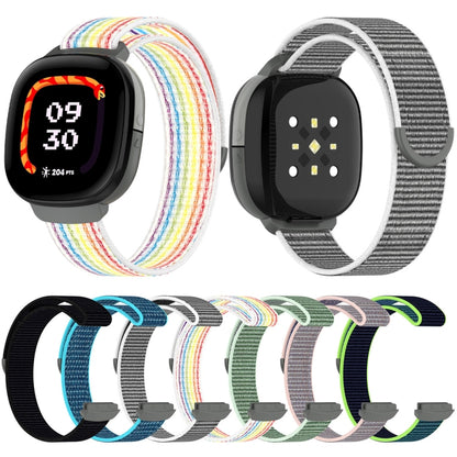 For Fitbit Ace LTE Nylon Loop Watch Band(Sea Shell Color) by bashfashion
