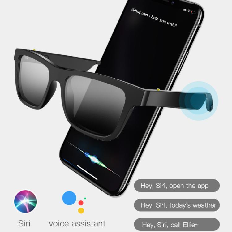 E10 Smart Audio Bluetooth Glasses, Style: Button Style(Black) by bashfashion