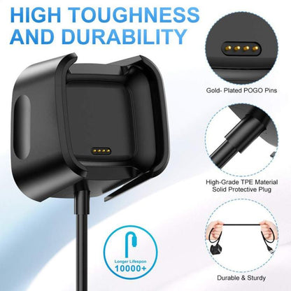 For Fitbit Versa 2 xDfind USB-A Port Watch Charging Dock Base Stand Holder, Length: 1m(Black) by xDfind