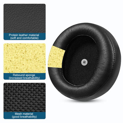 1 Pair Sponge Earmuffs Replacement Earpads For Audeze Maxwell, Model:Football Net(Black) by bashfashion