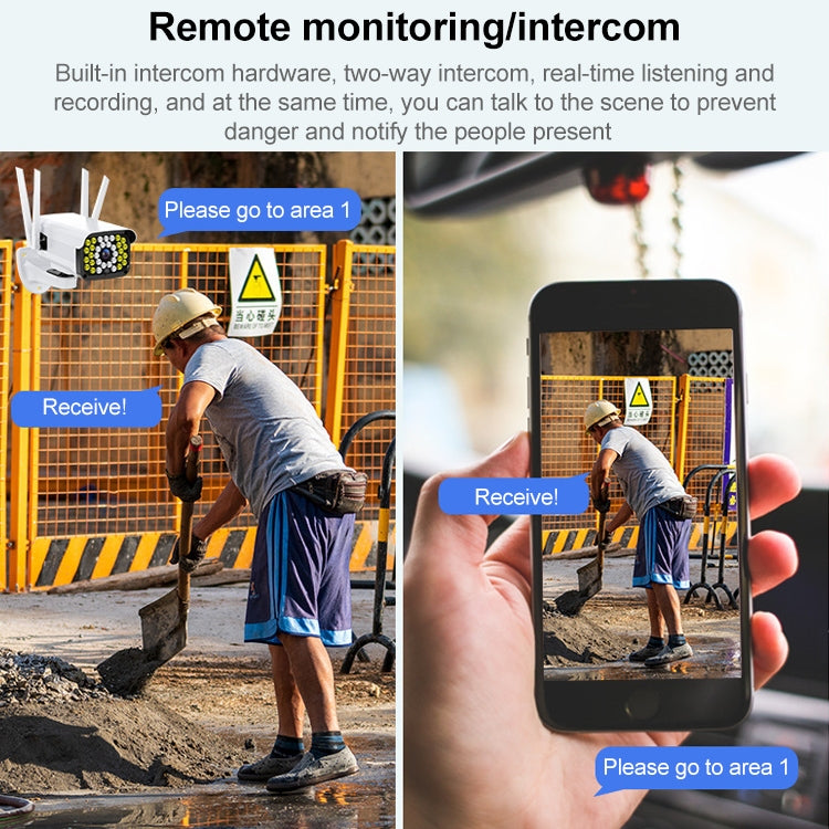Difang DF-36Q Outdoor HD Surveillance IP Camera, Support Voice Intercom & Night Vision & Human Figure Detection & TF Card, WiFi + HD PTZ Rotation, AU Plug by Difang