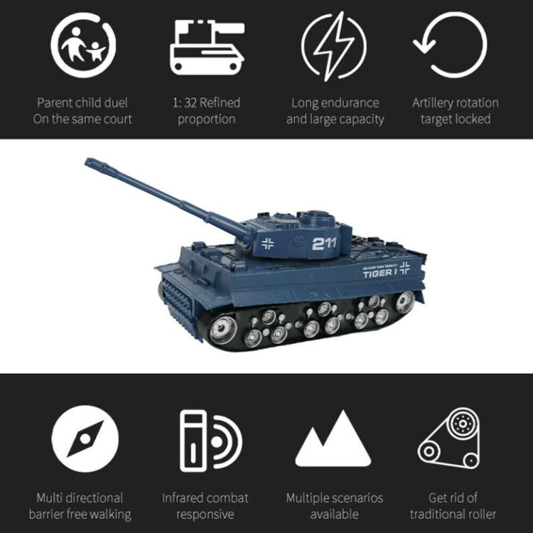 MoFun 369 Remote Control Tank 1:32 Four-way RC Vehicle(Blue) by MoFun