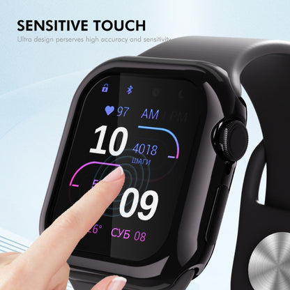 For Apple Watch Series 11 / 10 42mm ENKAY Hat-Prince Electroplated Soft TPU Case with Screen Film(Black) by ENKAY