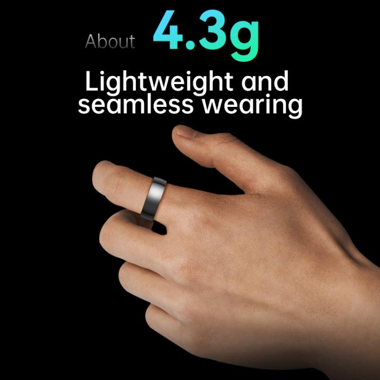 R1000 SIZE 8 Smart Ring, Support Heart Rate / Blood Oxygen / Sleep / Multiple Sports Modes(Black) by bashfashion