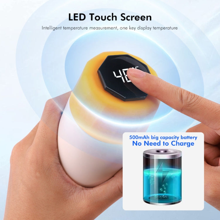 JUNSUNMAY 420ml Vacuum Insulated Water Bottle with LED Temperature Display(Beige) by JUNSUNMAY