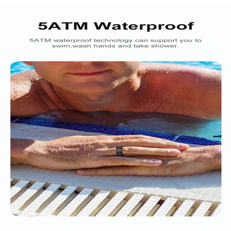 R04 SIZE 13 Smart Ring, Support Heart Rate / Blood Oxygen / Sleep Monitoring / Take Photos(Black) by bashfashion