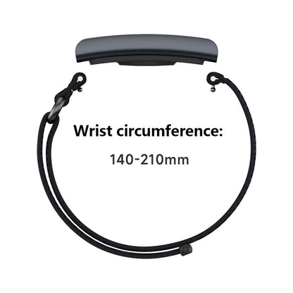 For Amazfit Helio Strap Metal Ring Two Sections Nylon Hook and Loop Fastener Watch Band(Dome Gray) by bashfashion