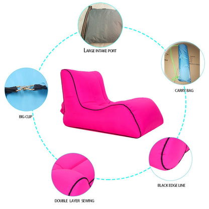 BB1803 Foldable Portable Inflatable Sofa Single Outdoor Inflatable Seat, Size: 100 x 80 x 70cm(Pink) by bashfashion