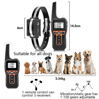 PaiPaitek PD529 Remote Control Dog Training Device Voice Control Anti-Barking Device Dog Training Device(Black) by PaiPaitek