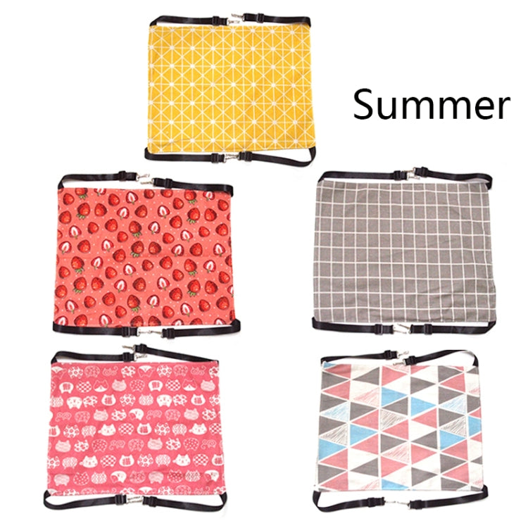 PE-160 Canvas Hanging Cat Cage Hammock Adjustable Length Swing Pet Nest, Size: L(Gray Square) by bashfashion