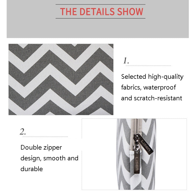 LiSEN LS-525 Wavy Pattern Notebook Liner Bag, Size: 10 inches(Light Green) by LiSEN